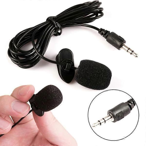 3,5 mm Slipsmikrofon Handsfree Trådbunden Lavalier Mikrofon för PC Högtalare