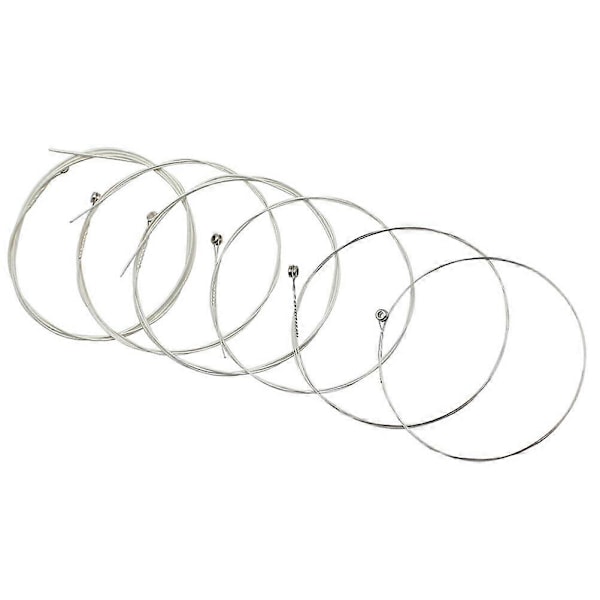 6 stk. gitarstrenger Gitar Rik Resonans Folkegitarstrenger Gitar Erstatningstilbehør