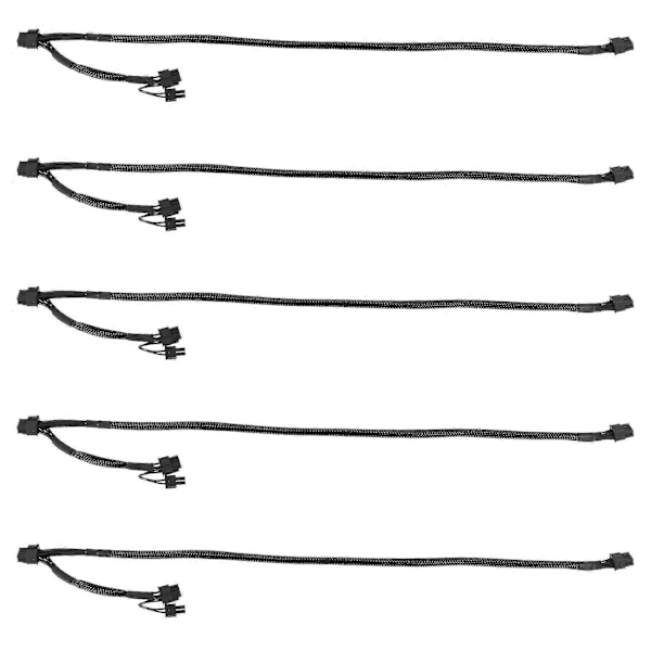 5x Pci-e Dual 8pin - 8pin (6+2pin) Modulaarinen Virtalähdekaapeli Rm1000x Rm550x 650x 750x 850x
