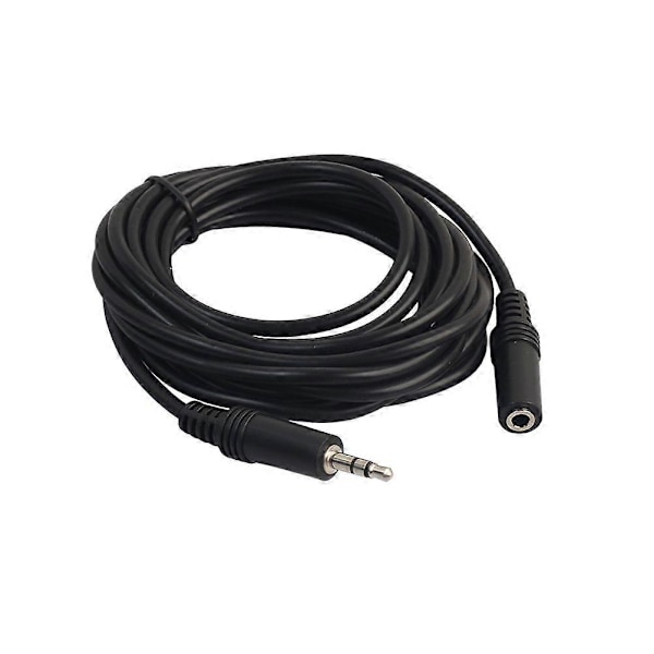 3 Meter 3.5mm Hann til Hunn Profesjonell Stereo Audio Skjøtekabel med Nikkelbelagte Kontakter (Svart)