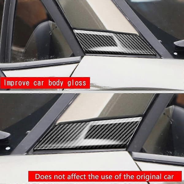 Udvendig Carbon Fiber A-stolpe Front Sidevindue Panel Dækbeklædning Til Corolla Cross 2021 2022
