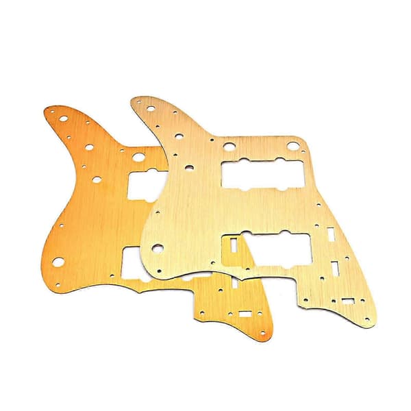 Gitarr Scratch Plate Jazzmaster Stil Aluminiumlegering Gyllene Gitarrplektrumskydd