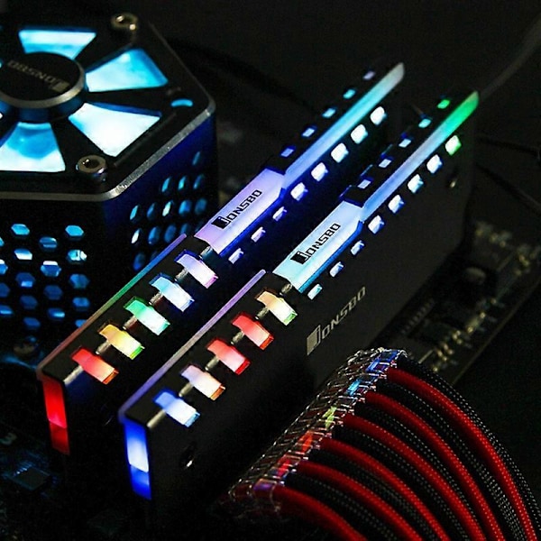 2 kpl JONSBO NC-2 LED-pöytäkoneen emolevy Aura Control RGB -muistille Ram-jäähdytin