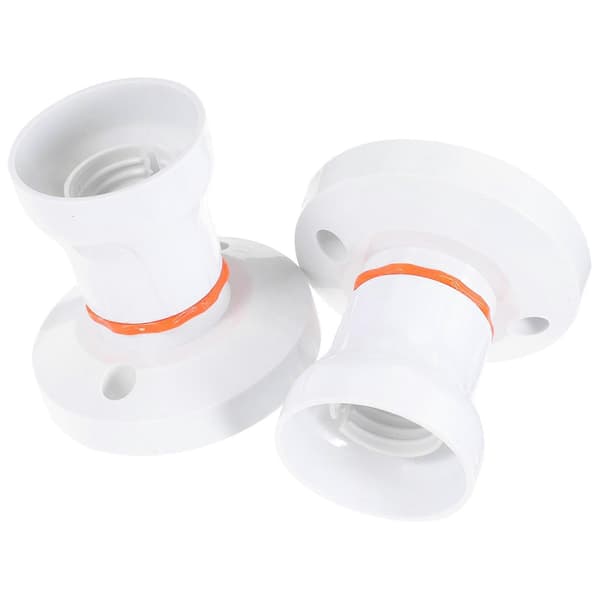 2 stk. Lyspæreholder E27/B22 Base Lyspære Plugg Taklampe Sokkeladapter