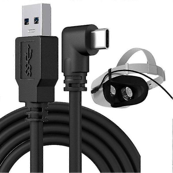 Link-kabel til Quest 2 USB 3.1 Gen 1 Dataoverførsel Hurtig Opladning VR Headset Tilbehør (a-c,3)