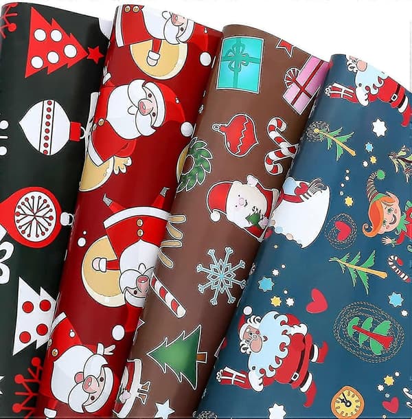 Julklappspapper för pojkar, flickor, barn, kvinnor, män, julpresent
