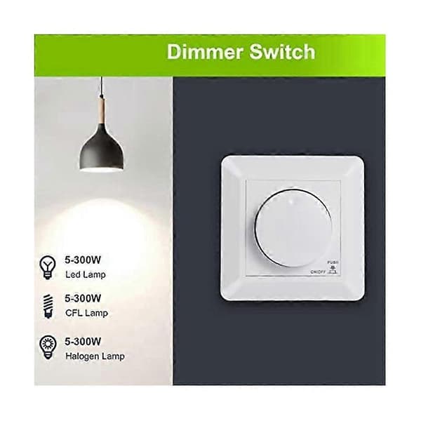 LED-dimmer, infälld dimmer för dimbara LED och halogen, 5-300 W dimmer LED, Ph