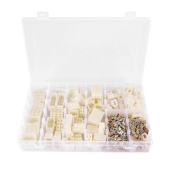 400st 6,3mm 1 2 3 4 6 8 9 Pin Elektrisk Bil Kabelkontakt Hane Hona Uttag Plugg Och Stift