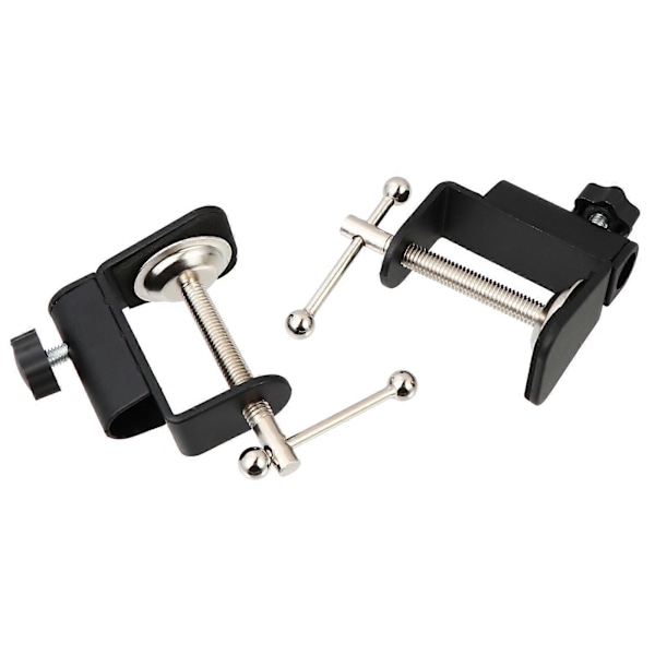 2 STK Mikrofonfeste Klemme Justerbar Metall Mikrofon Oppheng Holder Forsyning