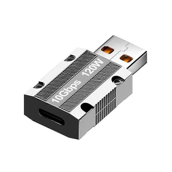 OTG Adapter 10Gbps Hög Hastighet 120W Snabbladdning Mini Typ-C Hona till USB Hane Port Adapter Konverterare Mobiltelefontillbehör