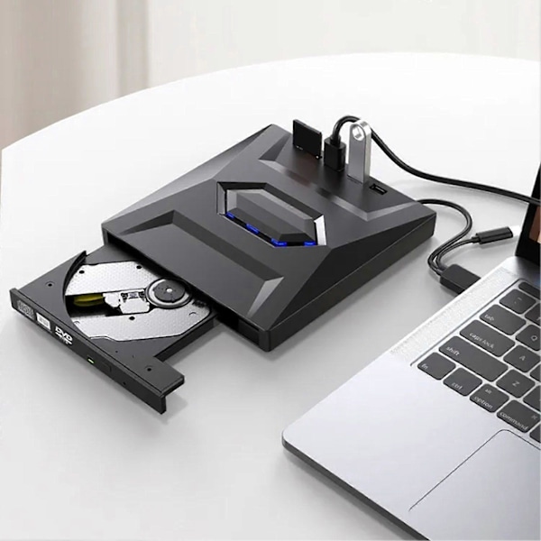 Kannettava ulkoinen DVD-asema, nopea luku- ja kirjoitus, Type-C USB 3.0 DVD RW VCD -CD-levypoltin, kirjoitin, soitin, tietokonetarvikkeet