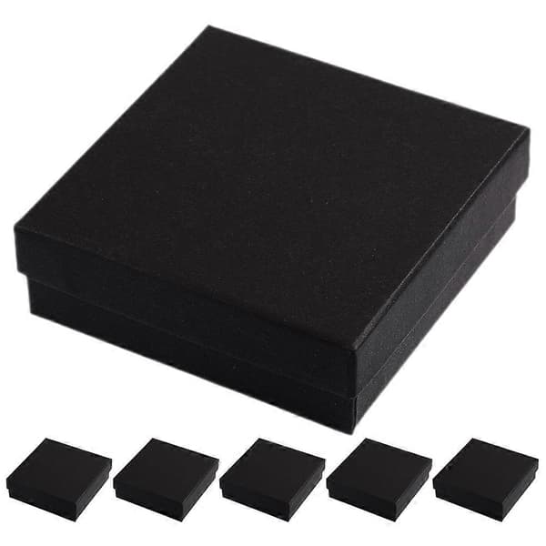 6 st Smyckespresentförpackning Bärbar Örhänge Halsband Förvaringslåda Tom Presentförpackning Med Svampfoder