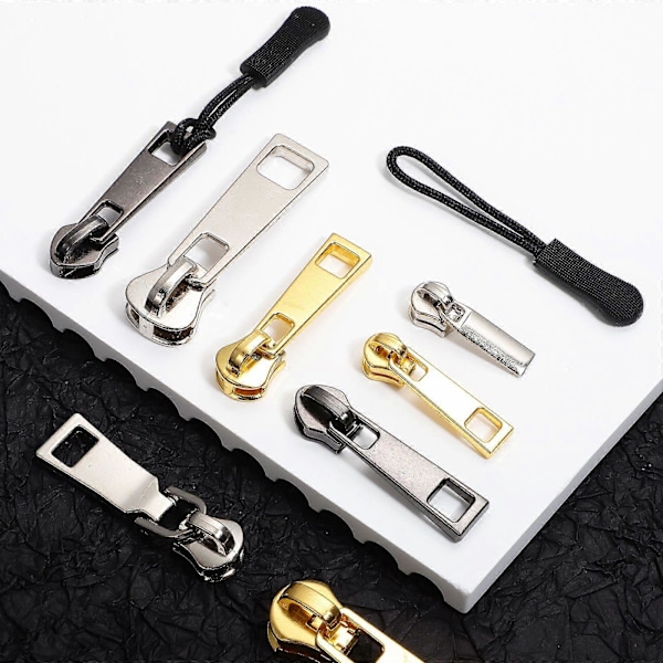 1 Set Dragkedjereparationssats Dragkedjekläpp Ersättning Dragkedjestopp Dragkedjereparationsdelar Dragkedjeersättning Dragkedjefix