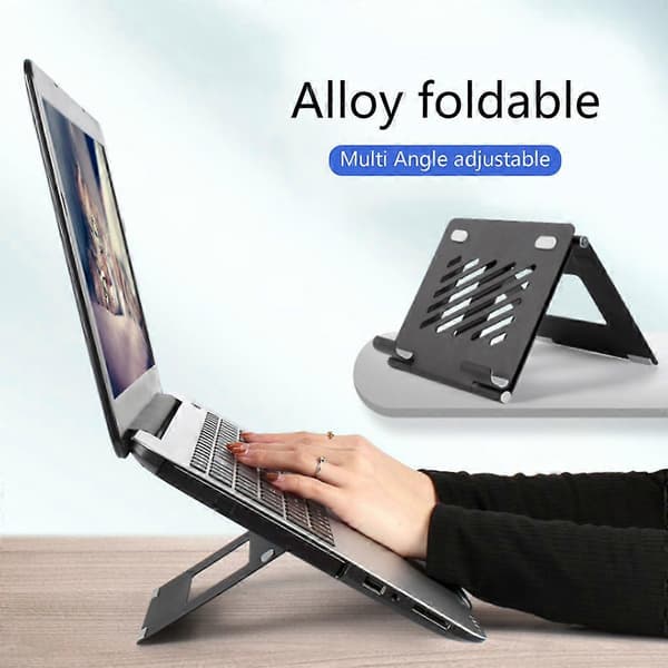 Foldbart Laptopstativ Justerbart Notebook Beslag Bærbar Tablet IPad Køler