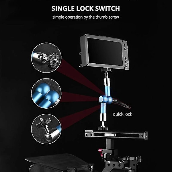 Yelangu 7 Tum Magic Arm Ledad Arm Rig Huvud För Montering av Monitor Videolampa DSLR Kamera