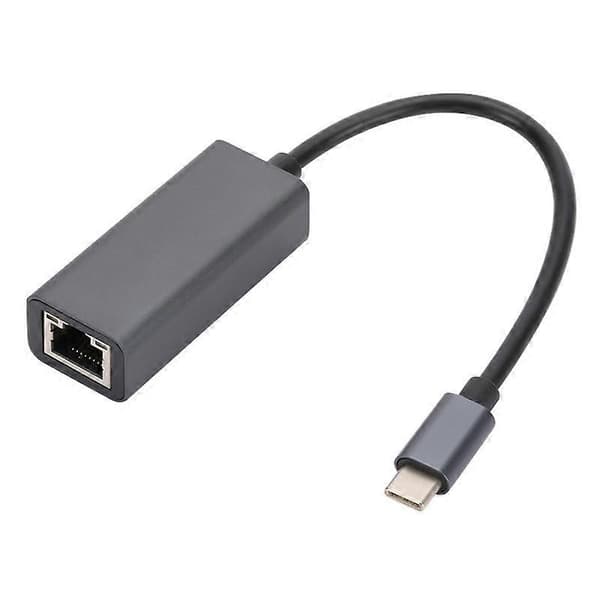 Ethernet-adapter Type-C til RJ45 Koble til kontroller Lett bærbar PC Ethernet Type-C til RJ45-kort for datamaskin