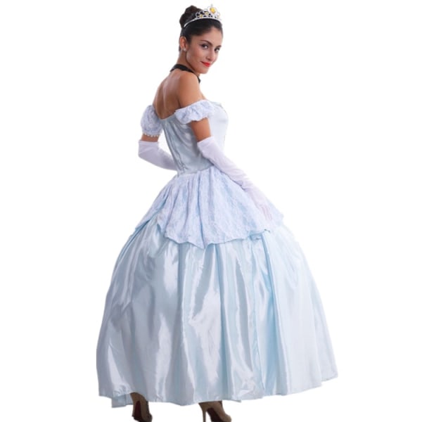 Europeisk hovdräkt Prinsessan Sissi Halloween Snövit klänning Cinderella cosplaydräkt XL