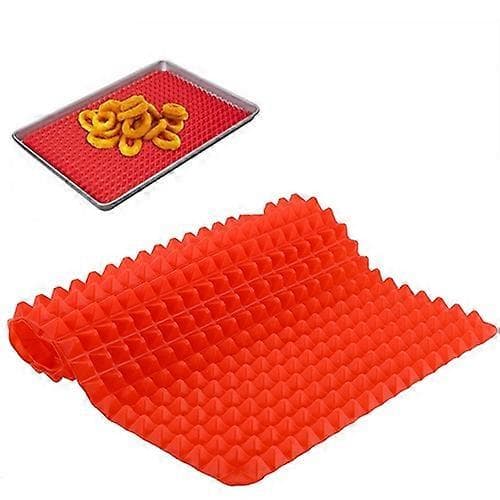 Rød Pyramide Pan Non-stick Silikon Bakematte Form Koke Matte Ovn Bakebrett