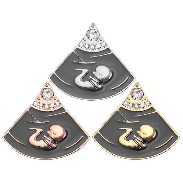 3 st Metall Lapel Brosch Människokroppsorgan Tema Broschnål Sjuksköterska Gåva Broscher