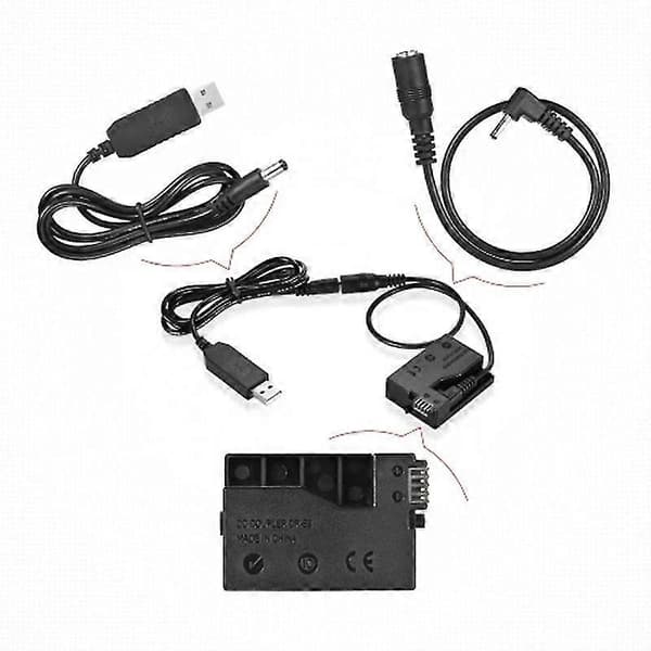 -e8 Dummy-akku DC-virtapankki USB-sovitinkaapelin korvaaminen LP-e8:lle 550d 600d 650d 700