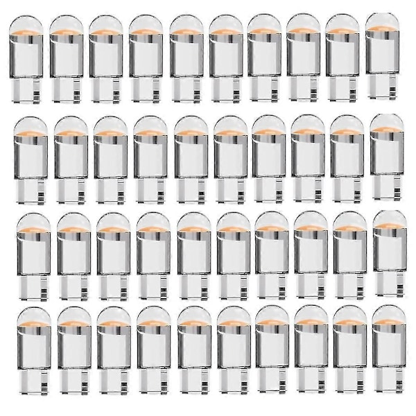 200x W5w Led T10 Bil Cob Glas 6000k Auto Bilar Skyltlampa Läs Drl