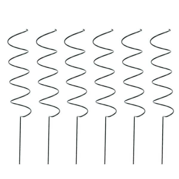 6 st Järnkonst Växtstöd Pinnar Spiral Växtställningar Blomstöd Rack