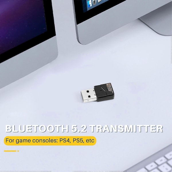Bluetooth-sovitin USB Bluetooth 5.2 Lähetin Qcc3040 Siru Ilmainen Ohjain Sopii Pelikonsolille C