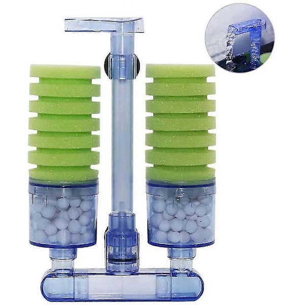 Akvariumfilter, Ultraljudsstilla Biokemiskt Svampfilter Fisktank Luftpump Betta Yngel Akvarium