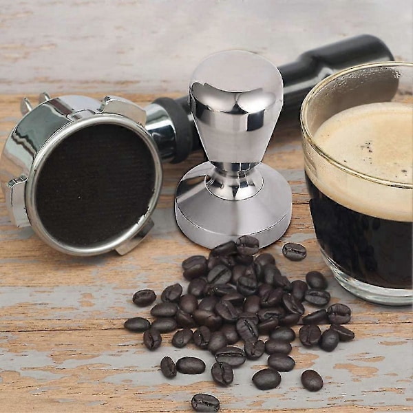 Kaffe Tamper, 51mm Espresso Kaffepresser, Legering Tamper Med Silikone Tamper Måtte Og Mælkekande 350ml