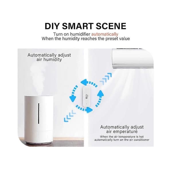 Multifunktionel Graffiti Smart WiFi Temperatur Fugtighedssensor Bærbar Hus Smart Linkage Sens