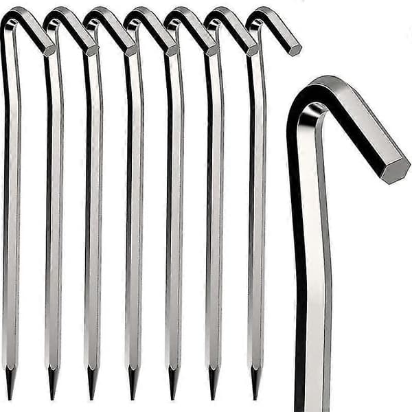 Teltsplinter 16 stk 18cm Metal Heavy Duty Teltskroger Aluminium Legering Rustfri Campingtelt Jordsplinter
