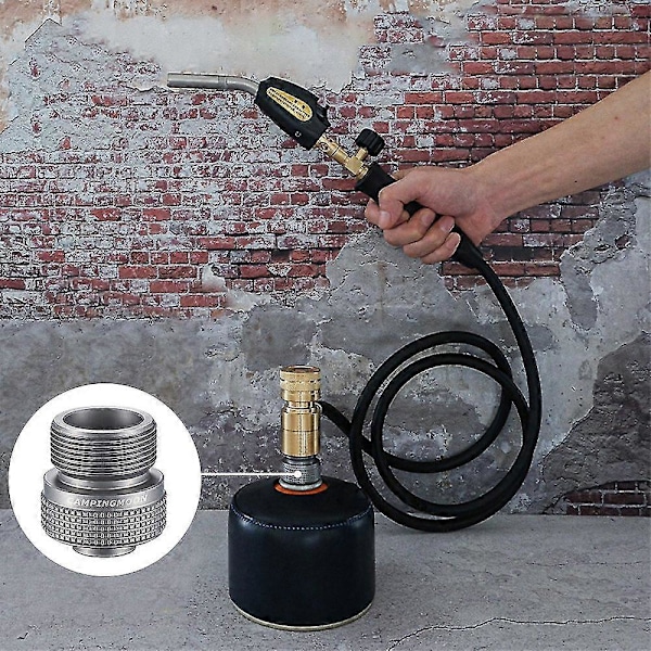 Camping Gasolkök Adapter Propan Gas Apparat Anslutning Gasbehållare Konverterare för Utomhus Camping Vandring