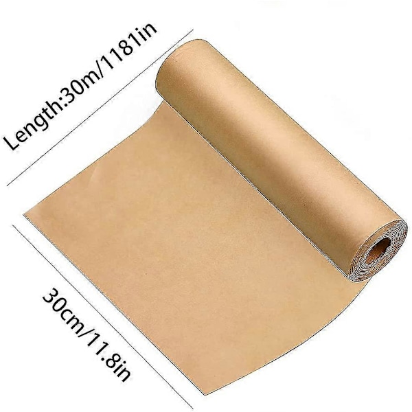 Kraft Omslagspapper Rullar Presentförpackning Återvunnet Naturpapper Rullar För Hantverk, Post, Förpackning