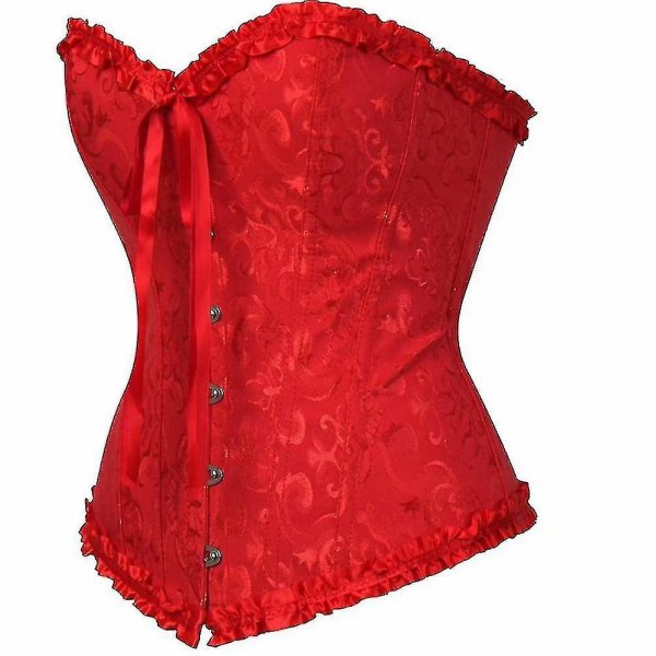 Tflycq Sexiga Korsetter Klänningar För Kvinnor Plus Size Kostym Overbust Burlesk Korsett Och Mini Kjol Set Tutu Corselet red XS