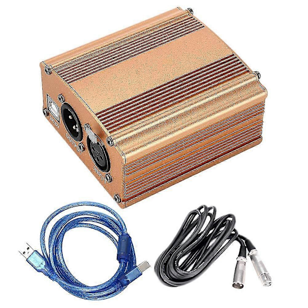 48v USB Fantomstrømforsyning Mikrofonkabel For Kondensatormikrofon Studioopptak Kondensator M