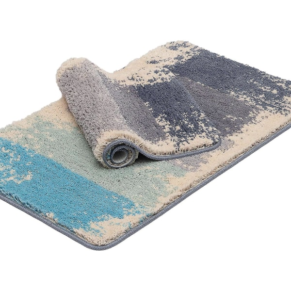 Tflycq Baderomsmatte Sett med 2 Absorberende Maskinvaskbare Sklisikre Badematter Luksuriøs Myk Mikrofiber Fargerike Badematter Kompatible med Baderomssett Color C 31.5  19.7