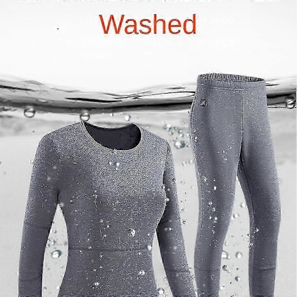 Vinter Termisk Uppvärmd Jacka 28 Områden Vandringströjor Skidset Uppvärmda Kläder Uppvärmt Underställ Women gray top 5XL