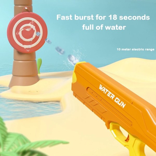 Sommer udendørs selvabsorberende elektrisk vandpistol Orange