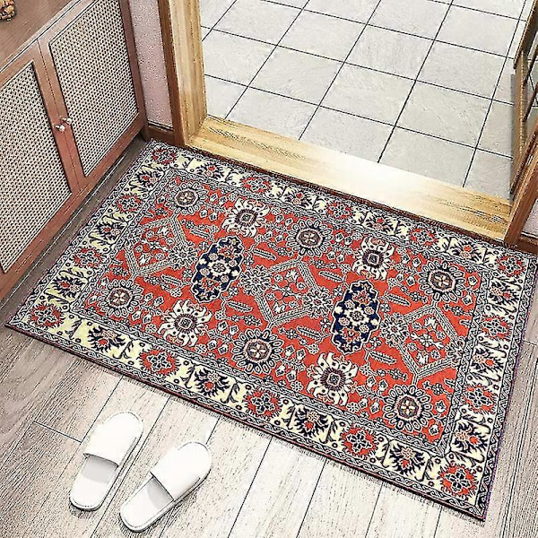 Halkfria Dörrmattor för Inomhusbruk Tvättbar Vattenabsorberande Smutsavvisande Dörrmatta Retro Persisk Matta, 40x60cm/50x80cm C 50 x 80 cm