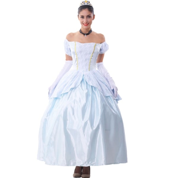 Europeisk hovdräkt Prinsessan Sissi Halloween Snövit klänning Cinderella cosplaydräkt XL
