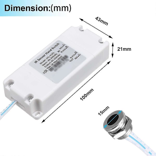 Ac85-250v IR Sensor Bryter Infrarød Lysbryter For LED Lamper LED Striper Bevegelsessensor Håndvifte