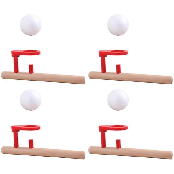 4 Sæt Flydende Bolde Legetøj Sjove Træ Bolde Puste Legetøj Balance Bolde Puste Legetøj