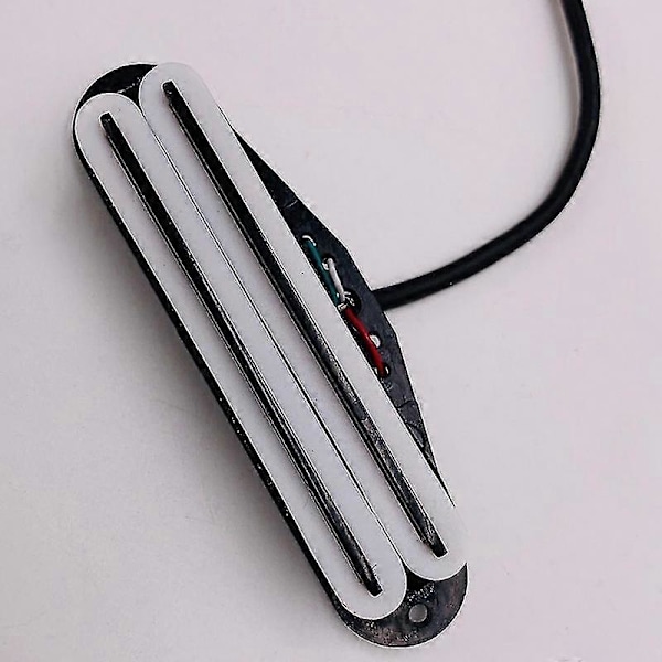 Hot Rail Pickups Dubbelspår 11k Alnico5 Gitarrpickup Passar Strat Squier Tele Elgitarr, Vit