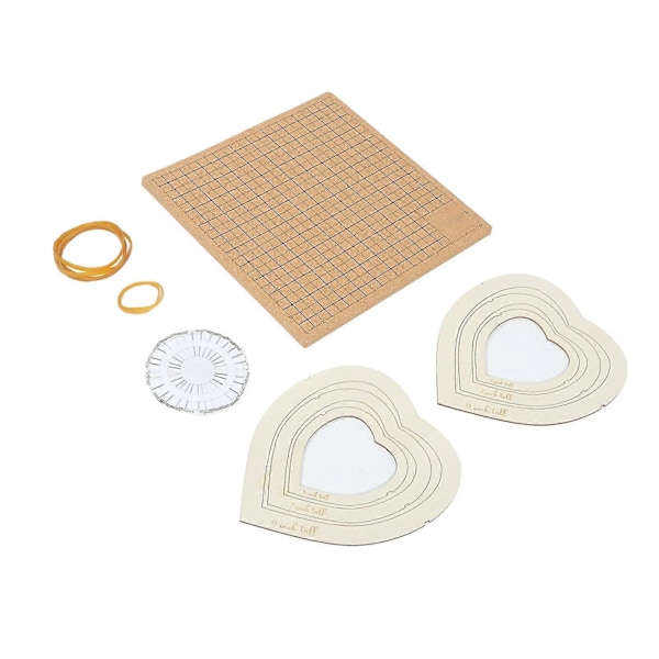Makramébräda med Rutnät Återanvändbar DIY Flätbräda med Nålar för Armband Smyckestillverkning