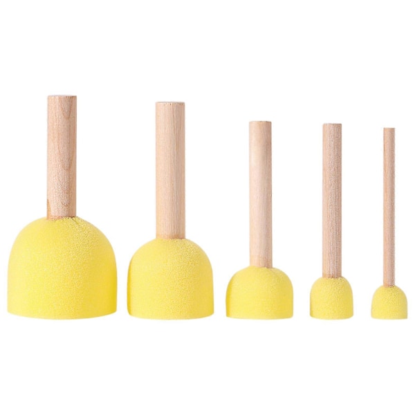 TOYANDONA 5 kpl Pyöreä Sieni Maalaussivellin Maalaustyökalut Sieni Stippler-setti Lasten Maalausaskarteluun DIY
