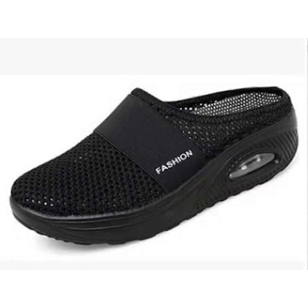 2023 Luftkudde Slip-on Promenadskor Ortopediska Diabetesskor Halkfria Promenadskor black EU35