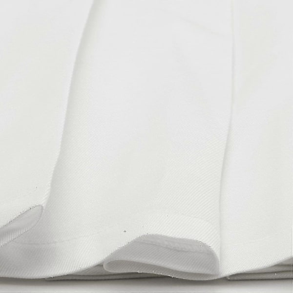 Tyttöjen korkeavyötäröinen pliseerattu vetoketjullinen tennishenkinen skater-minihame (lapset) White 100cm  1-2 Years