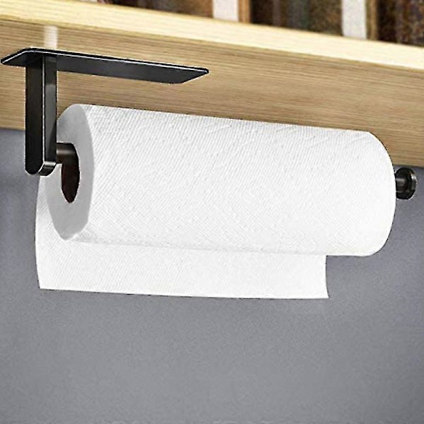 Papirhåndklædeholder, rustfrit stål papirhåndklædestativ lang servietrulle dispenser hænger til salon B