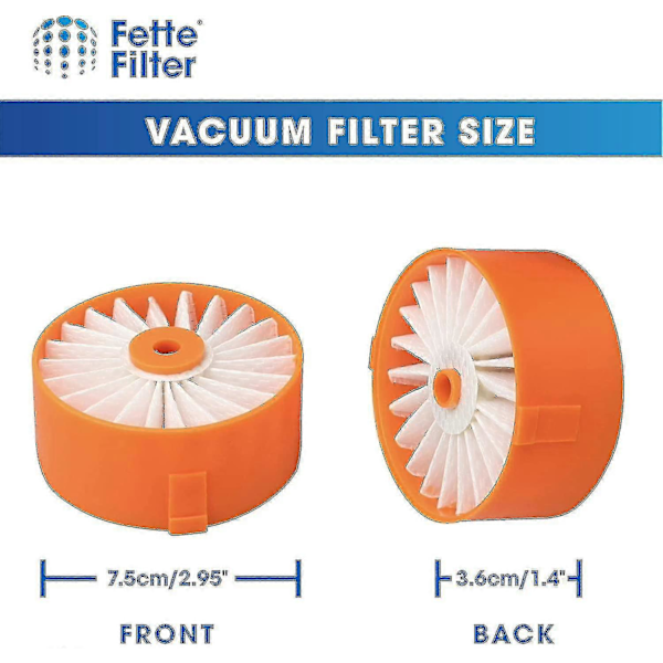 Paket med 4 Ersättningsfilter - Kompatibla med Black+decker Powerseries Extreme Sladdlös Stickdammsugare (modell # Bsv2020)