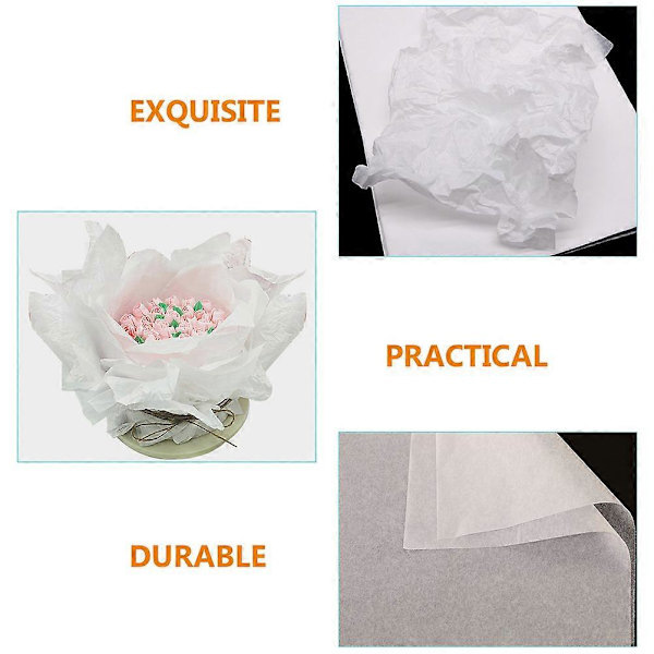 200 Ark Presentpapper Silkespapper Blomsterpapper för DIY Konst Hantverk Dekoration Presentförpackning
